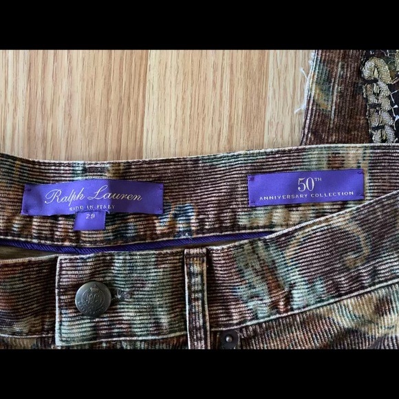 Ralph Lauren 50th Anniversary Kinsey Patchwork Cigarette-leg Jeans. - Picture 4 of 7